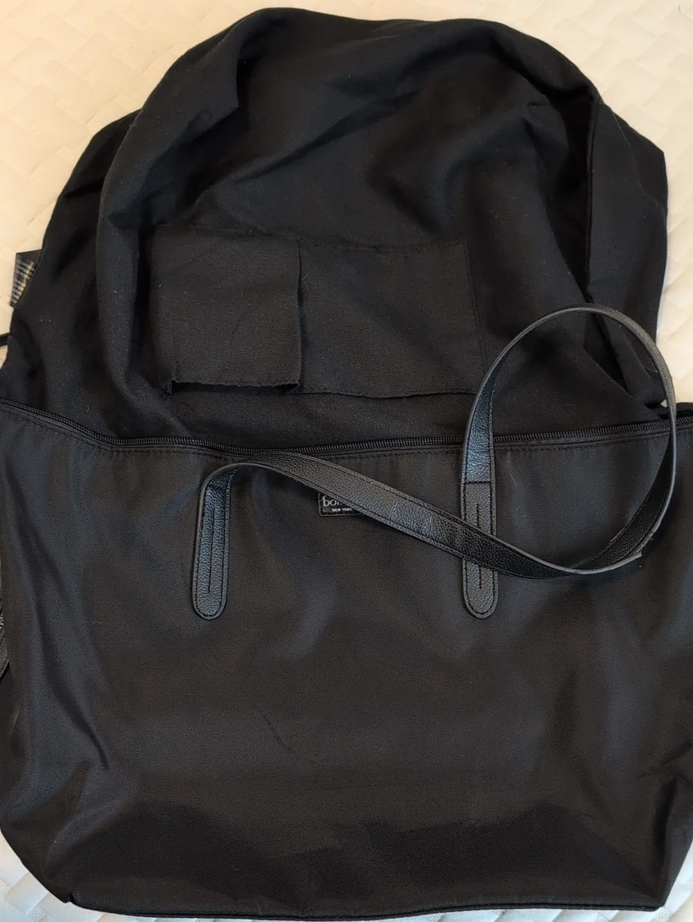 BOTKIER Tote Bag Black Zip Closure Fringe